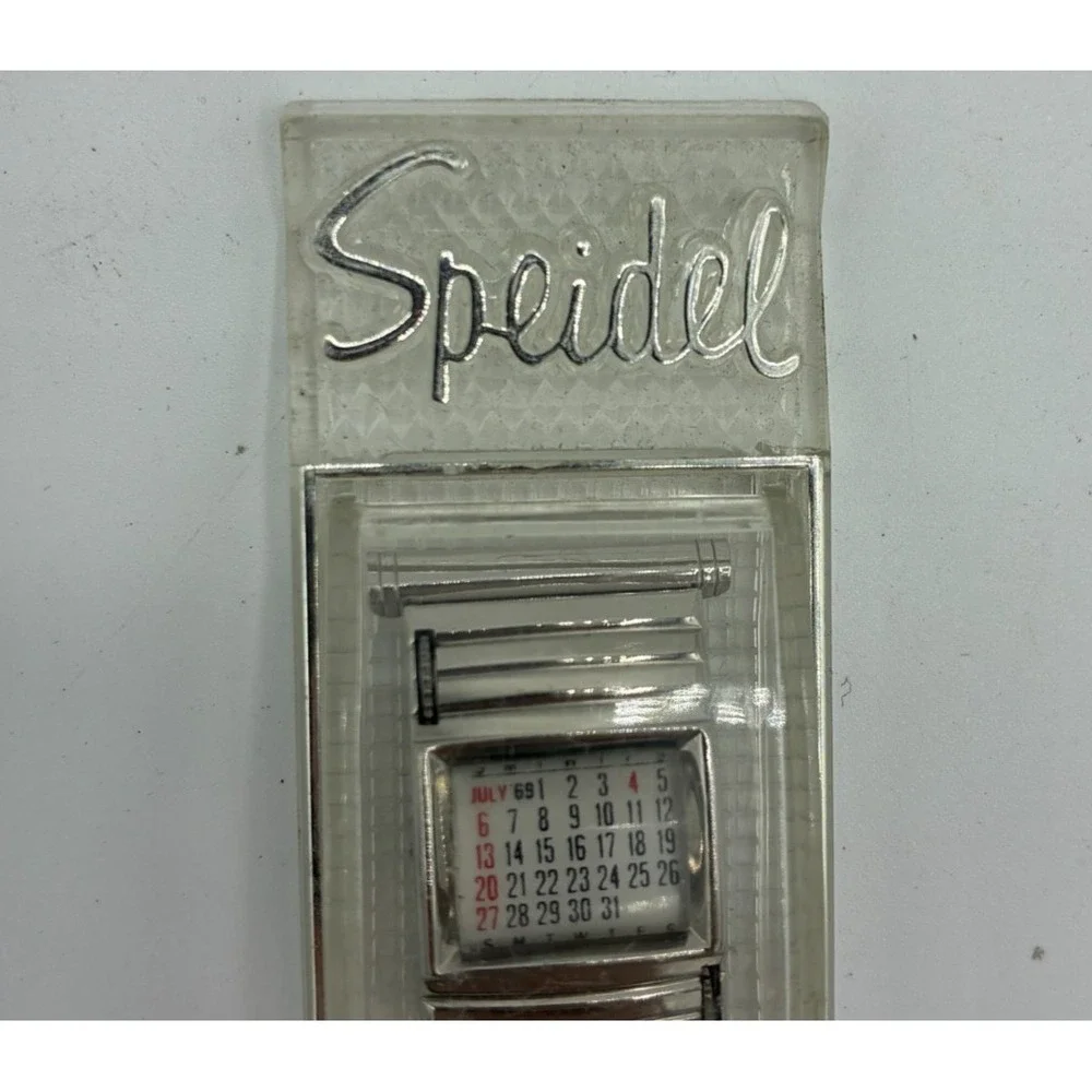 Vintage 1969 Speidel Datefinder Valencia Calendar Watch Band NOS Stainless